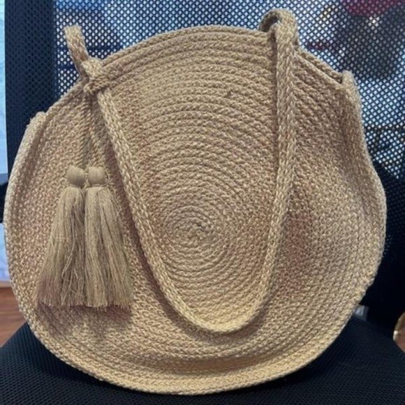 Magid Jute Round Shoulder Bag - Picture 2 of 5